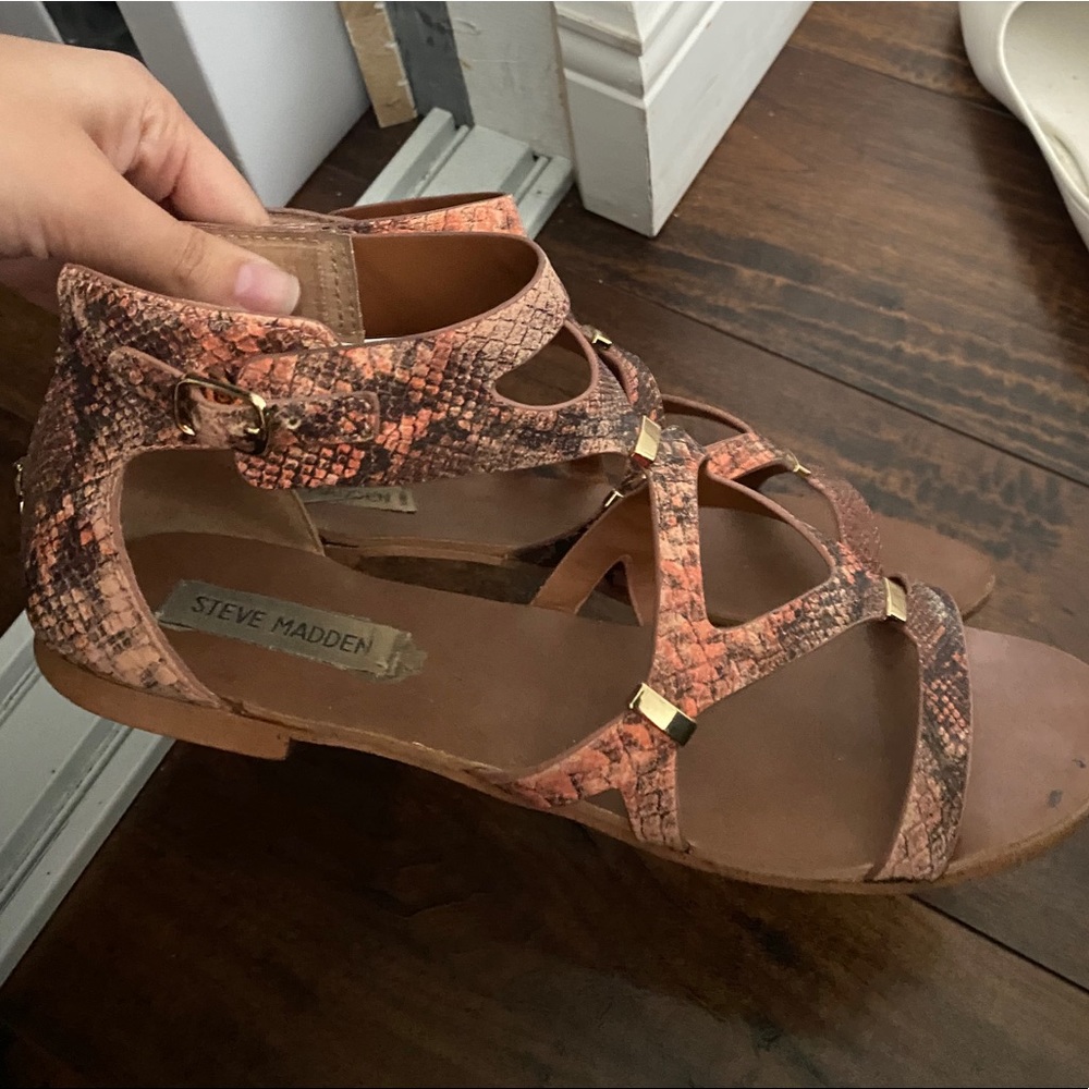 Steve Madden snake print sandals